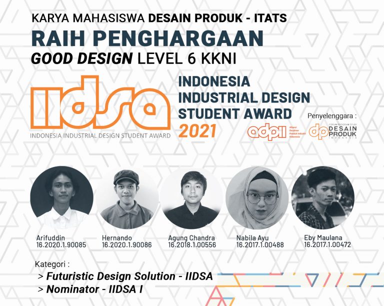 Mahasiswa Despro ITATS Raih GOOD DESIGN IIDSA-1 2021